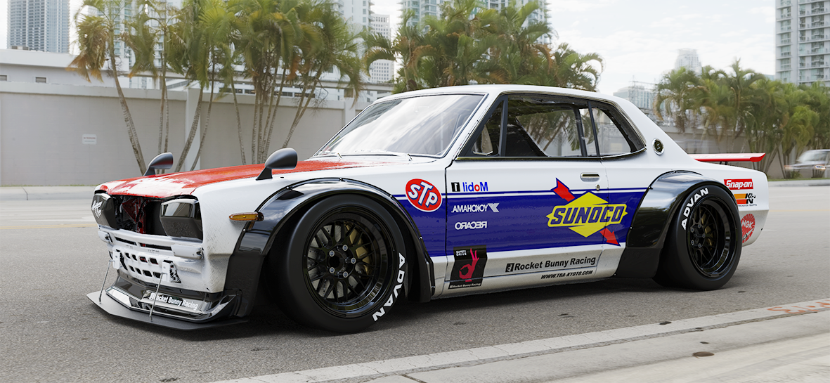 Pandem | V2.0 Nissan Hakosuka Skyline 2000 GT-R KPGC-10 + Rear Wing | 1969 - 1972