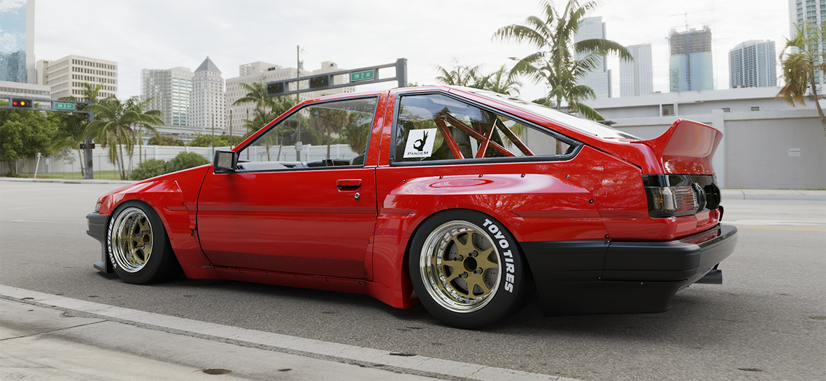 Pandem | V1.0 Toyota Corolla Levin AE86 + GT Wing | 1983 - 1987