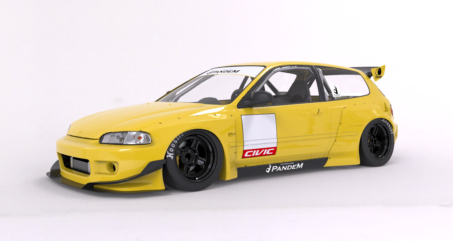 Pandem | V1.0 Honda EG Civic + Roof Wing | 1991 - 1995