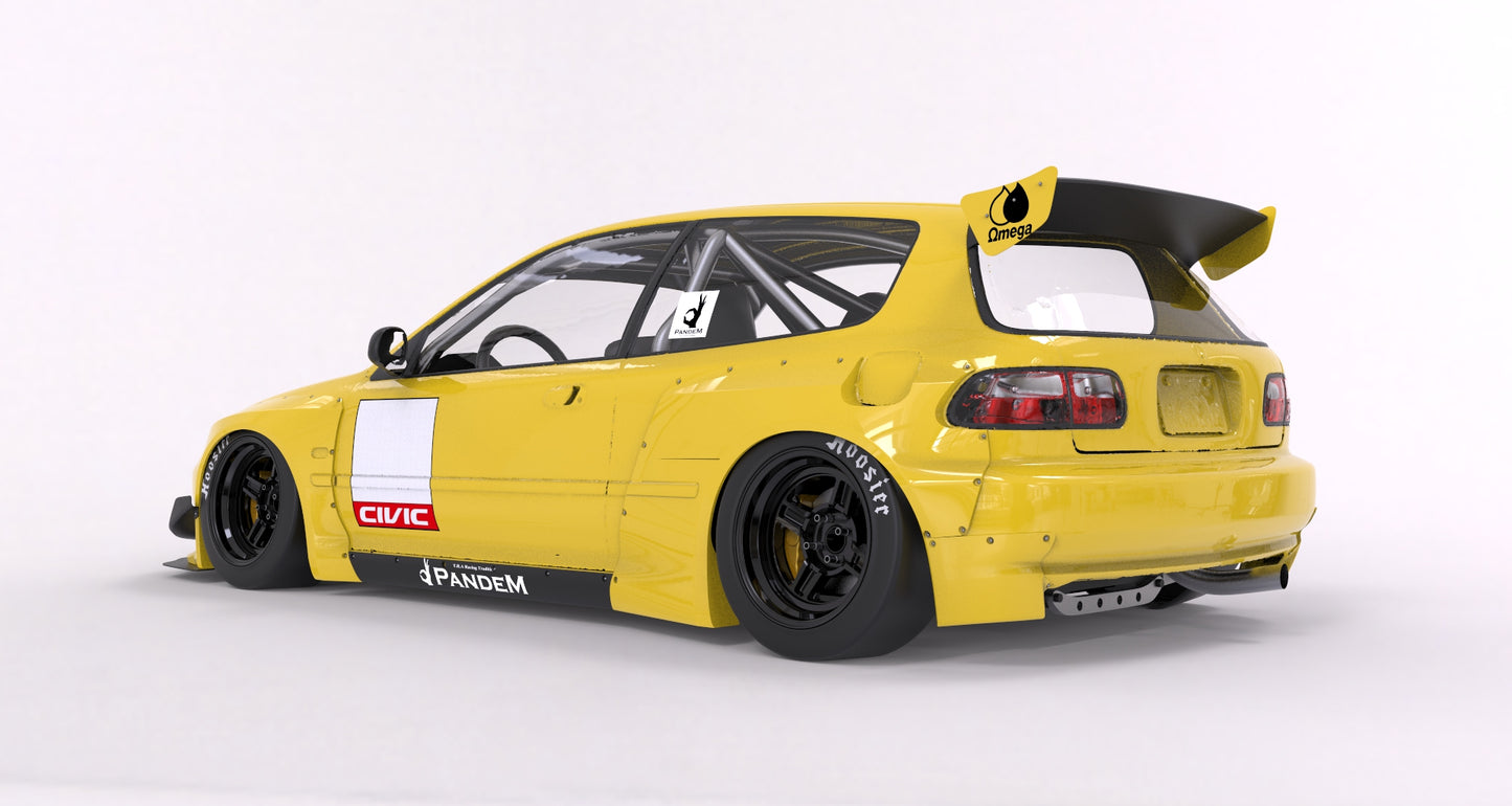 Pandem | V1.0 Honda EG Civic + Roof Wing | 1991 - 1995