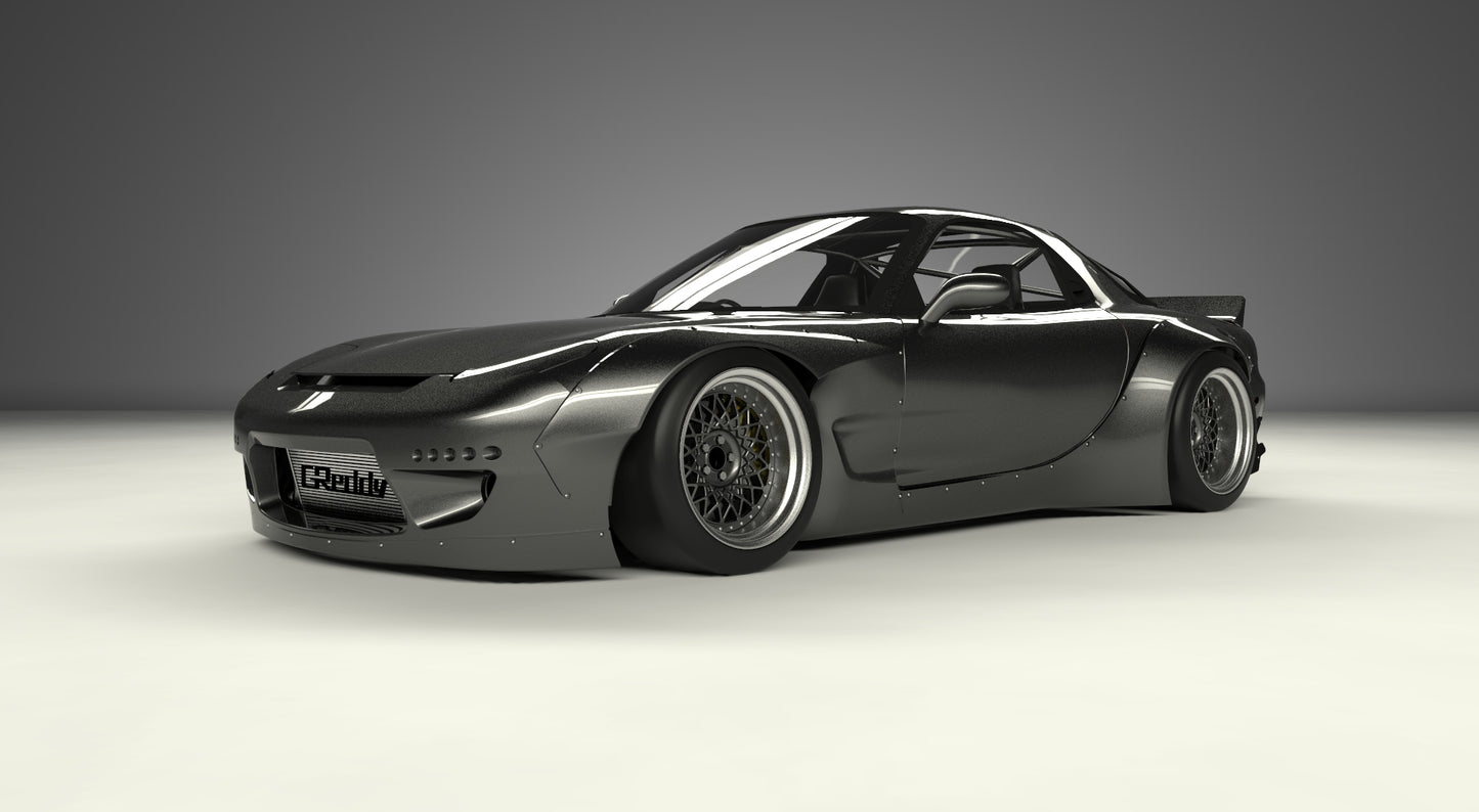 Rocket Bunny Racing | V1.0 Mazda RX-7 FD3S + Duck Wing | 1993-2003