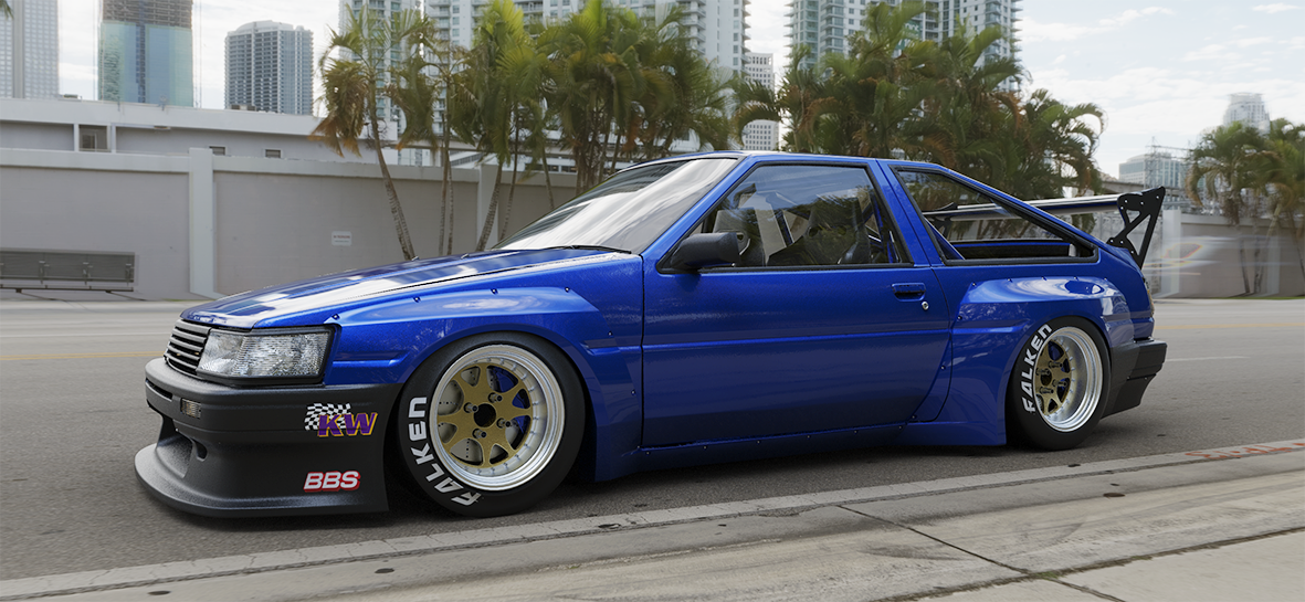 Pandem | V1.0 Toyota Corolla Levin AE86 + GT Wing | 1983 - 1987