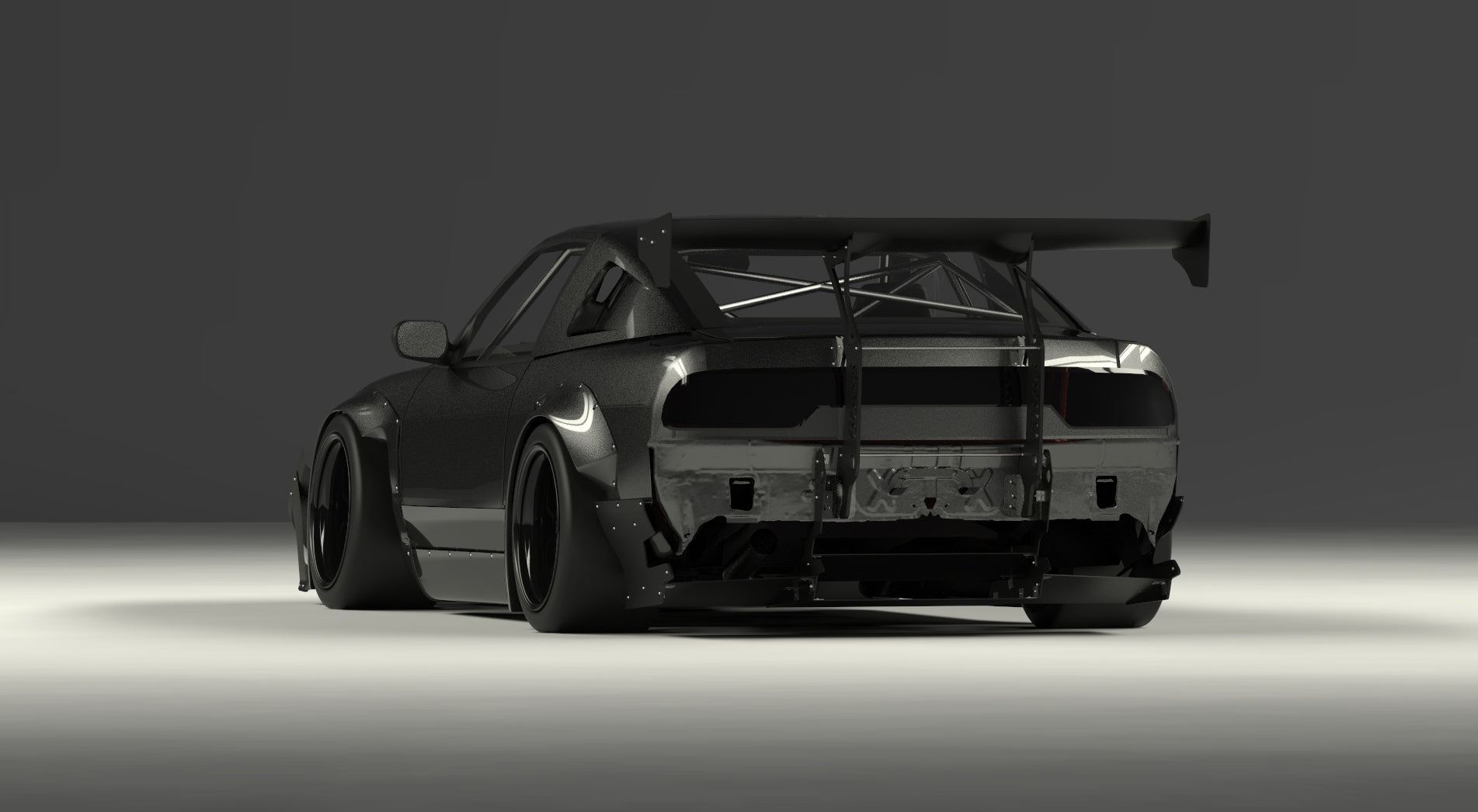 ニッサン シルビア S13 180SX Rocket Bunny リアウィング 日産 【M's】 NISSAN 180SX RPS13 中期/後期 (1991y-1999y) Rocket