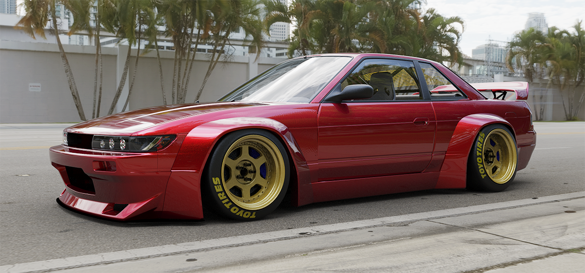 Pandem | V4.0 Nissan Silvia [S13] + Rear Wing | 1989-1993