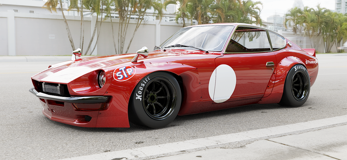 Pandem | V1.0 Nissan 240Z S30 + Duck Wing with [FRP] / [CFRP] [Options] | 1970 - 1973