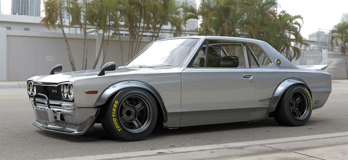 Pandem | V1.0 Nissan Hakosuka Skyline 2000 GT-R KPGC-10 with [FRP] / [CFRP] [Options] | 1969 - 1972