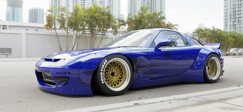 Rocket Bunny Racing | V1.0 Mazda RX-7 FD3S + Duck Wing | 1993-2003 ...