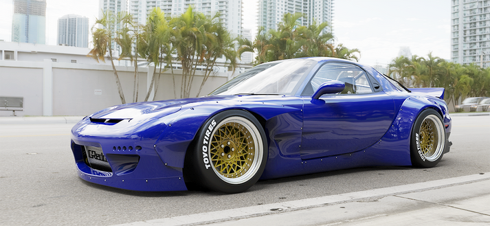 Rocket Bunny Racing | V1.0 Mazda RX-7 FD3S + Duck Wing | 1993-2003 ...