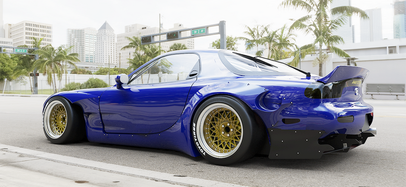 Rocket Bunny Racing | V1.0 Mazda RX-7 FD3S + Duck Wing | 1993-2003 ...