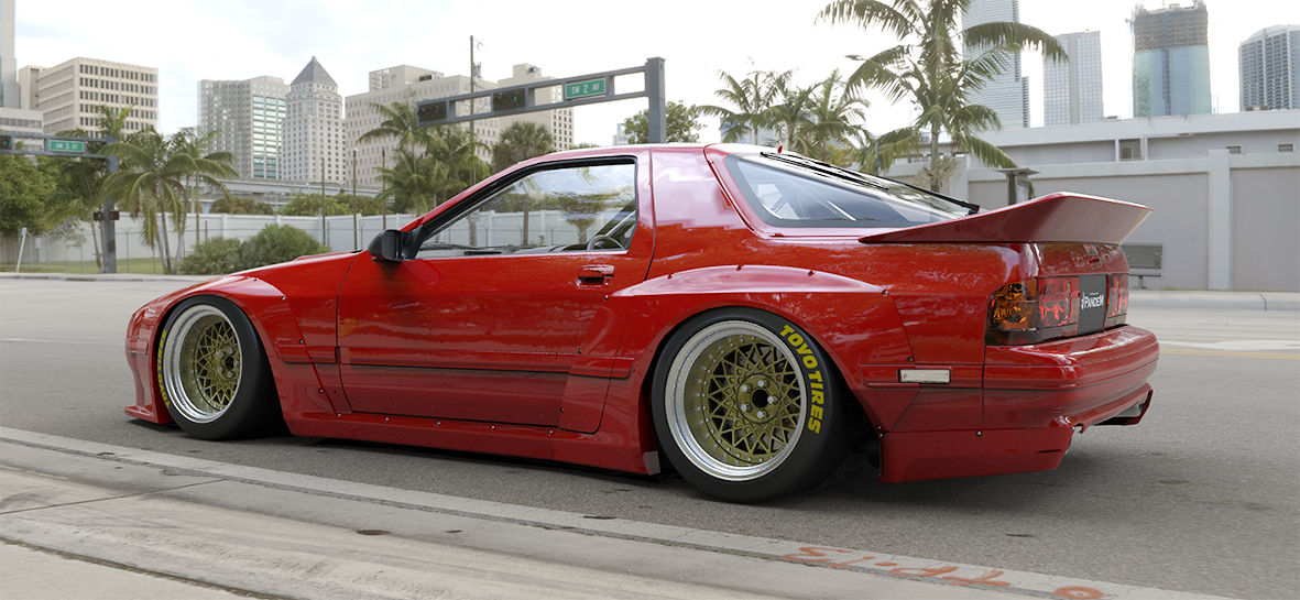 Pandem | V1.0 MAZDA FC RX-7 [FC3S] + Wing [Options] | 1985 - 1992