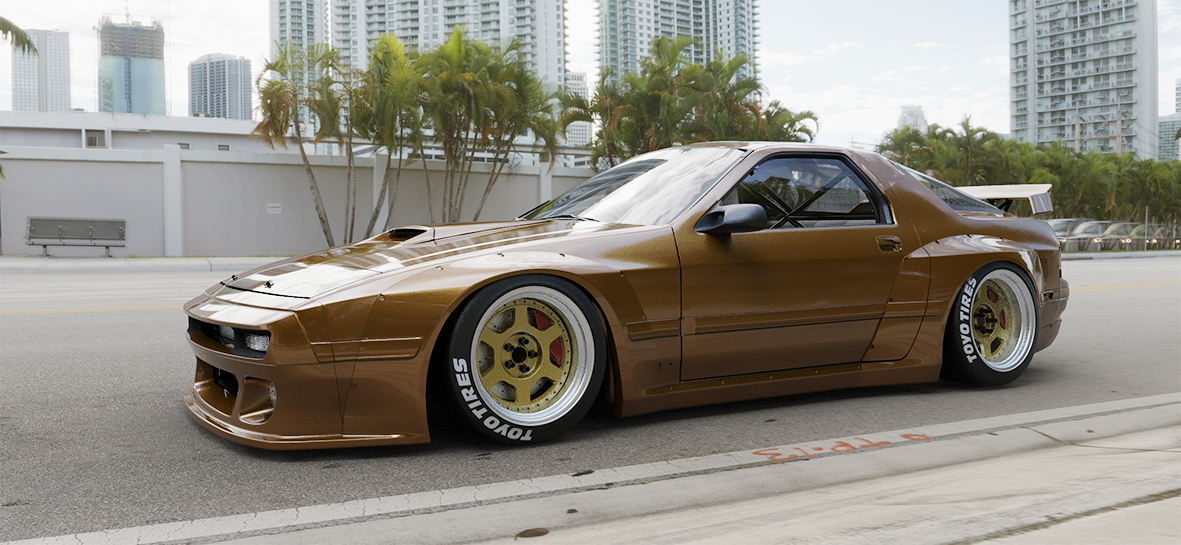 Pandem | V2.0 Mazda FC RX-7 [FC3S] + Rear Wing | 1985 - 1992