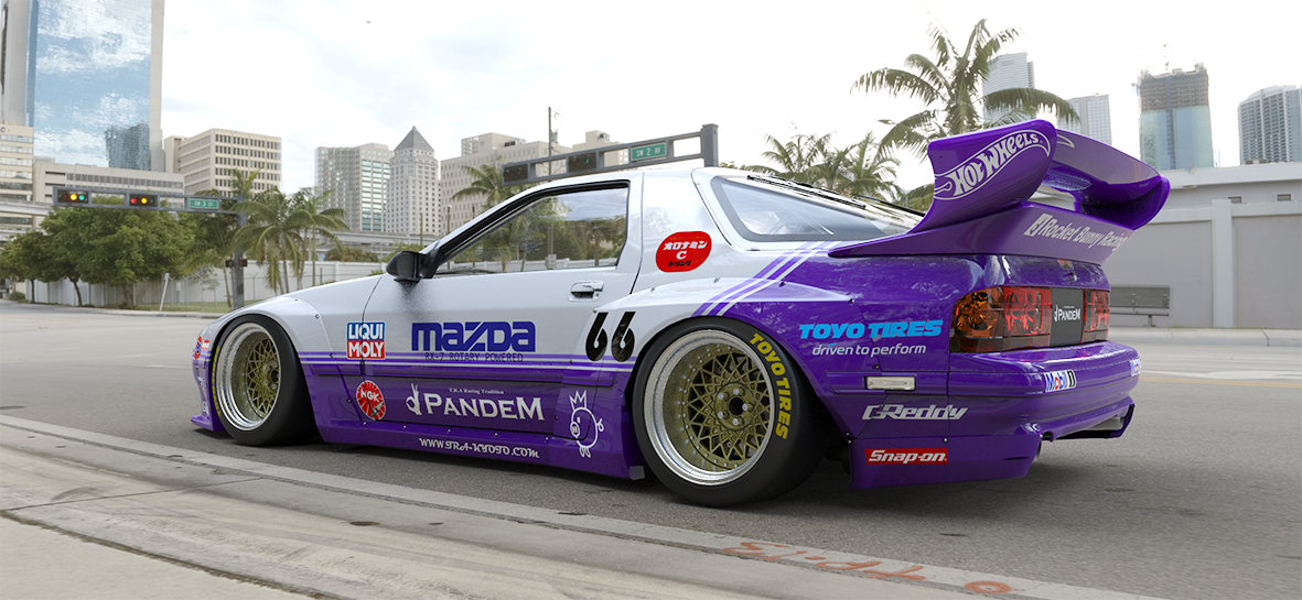 Pandem | V1.5 MAZDA FC RX-7 [FC3S] + Duck Wing + Extension | 1985 - 1992