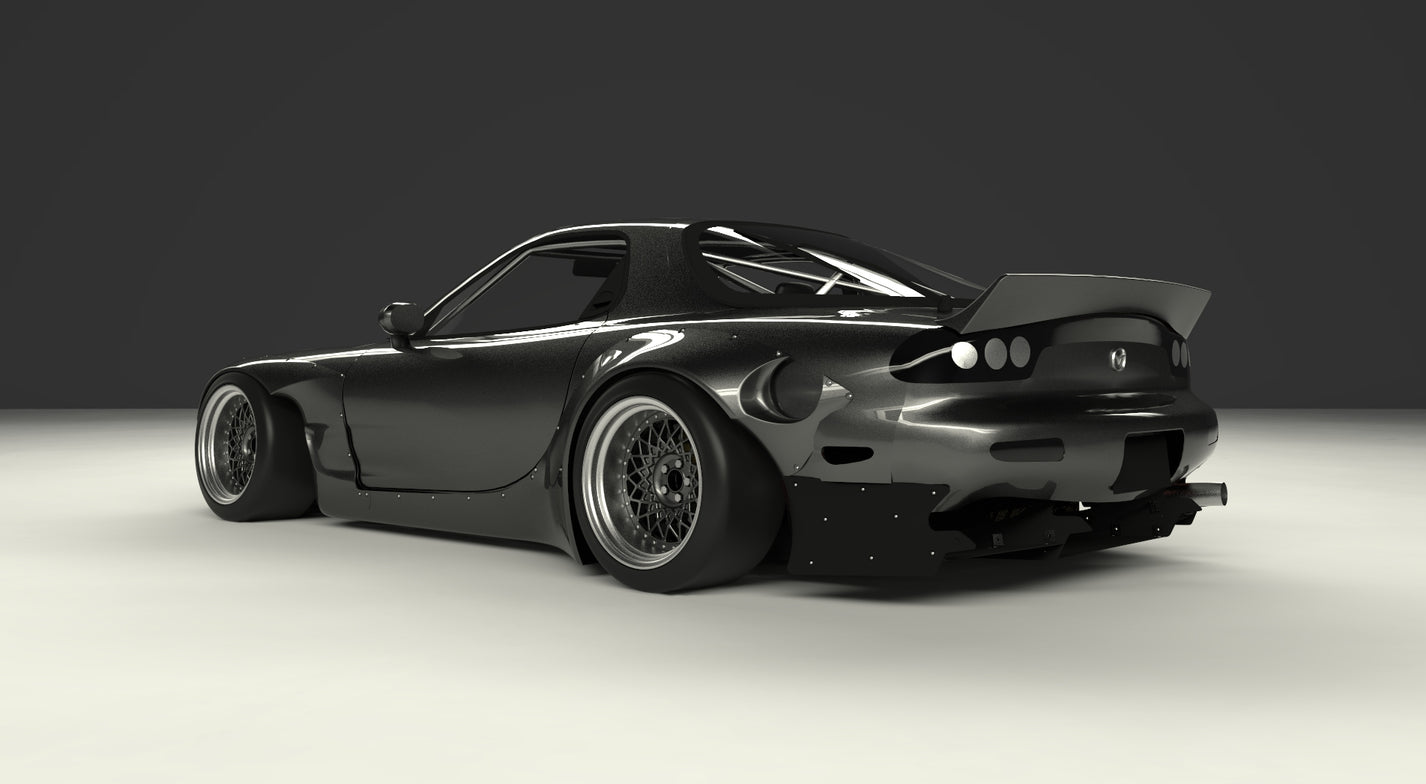 Rocket Bunny Racing | V1.0 Mazda RX-7 FD3S + Duck Wing | 1993-2003 ...