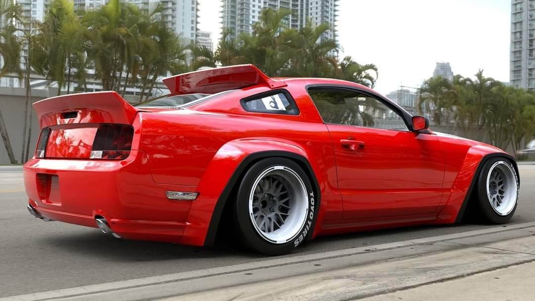 Rocket Bunny マスタング　ボディー Pandem | V1.0 Ford Mustang [5th-Gen] + Wing [Options] | 2005