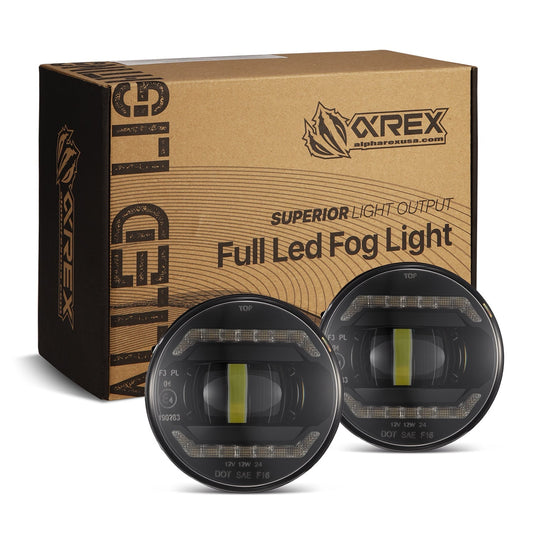 Universal acura ford honda jaguar Lincoln mitsubishi nissan ram subaru doubletap dual color led projector fog lights 3903485